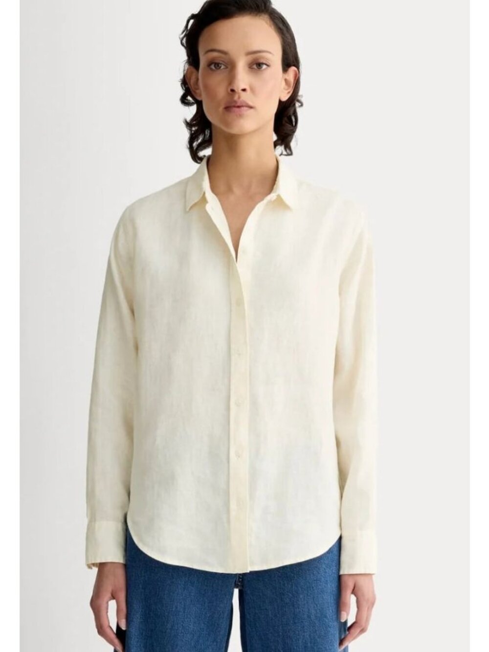 Everlane The Must-Have Shirt in Linen Women's Size 10 in Bone New With Tags!